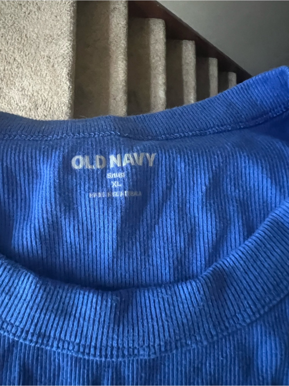 Old Navy Royal Blue Ribbed Crew Tee